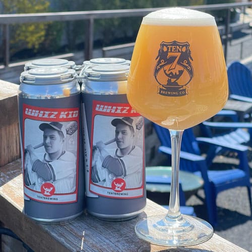 Whiz Kid Double IPA in a Glass – Ten7 Brewing