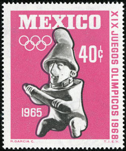 1965 Mexico – 1968 Olympic Games in Mexico City – Batter, 40¢