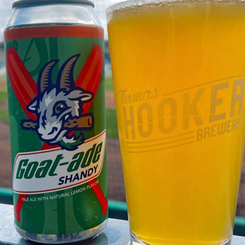 Thomas Hooker Brewing – Goat-ade Shandy in a Glass