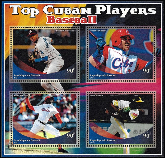Top Cuban Baseball Players with Erisbel Arruebarrena, Frederich Cepeda, Livan Moinelo, and Raidel Martinez