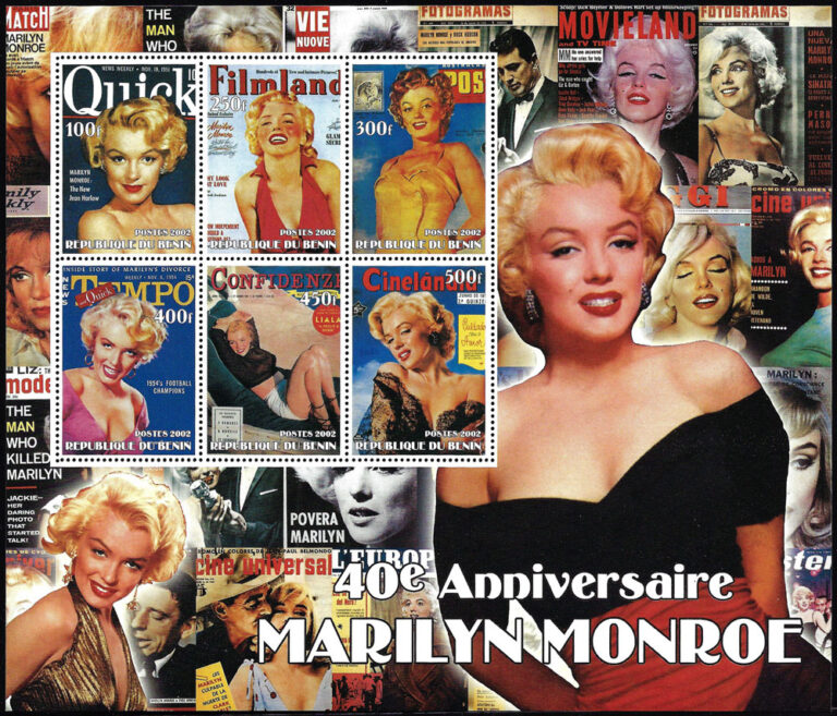 2002 Benin – 40th Anniversary of Marilyn Monroe with Joe Dimaggio