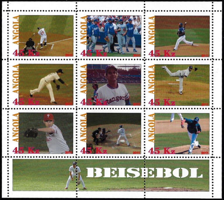 2011 Angola – Beisebol Sheet B, 9 Values