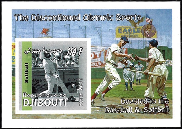2011 Djibouti – The Discontinued Olympic Sports SS, batting