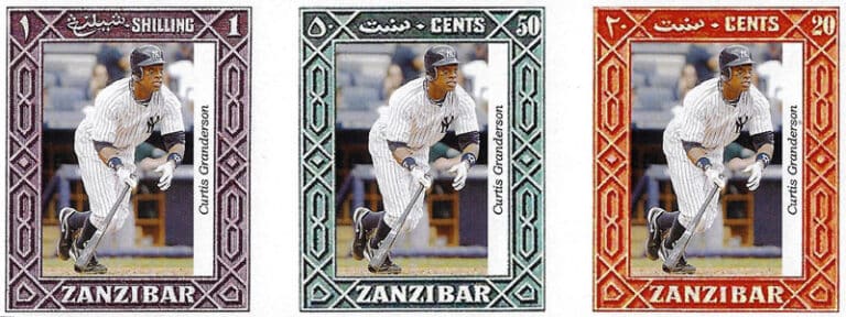 2012 Zanzibar – Curtis Granderson, 20¢, 50¢, 1s