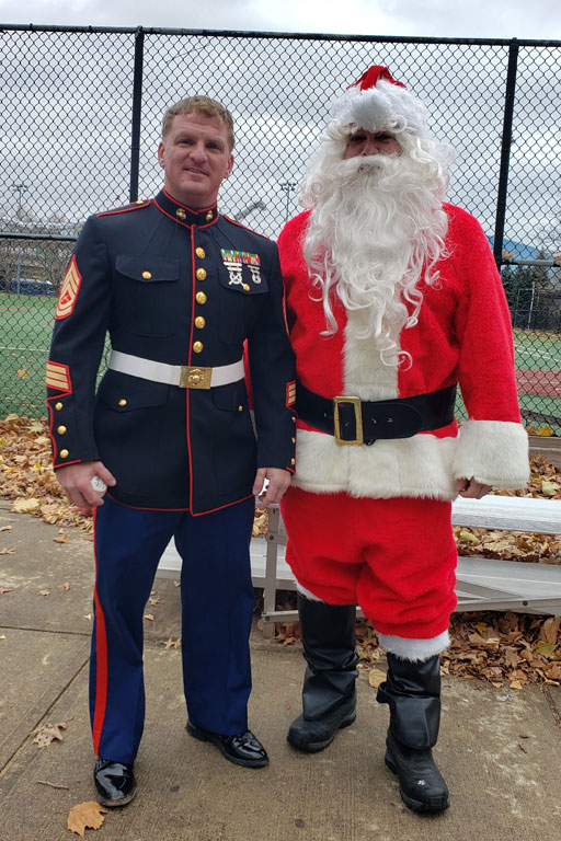 Santa with Gunnery Sergeant Neil Anderson