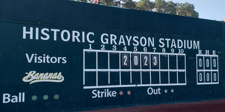 Historic Grayson Stadium Scoreboard