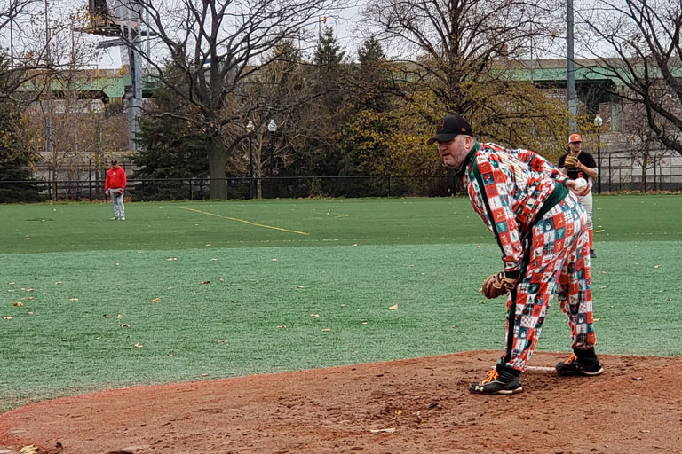 Kevin O'Leary Pitches the First Inning and Notches Win