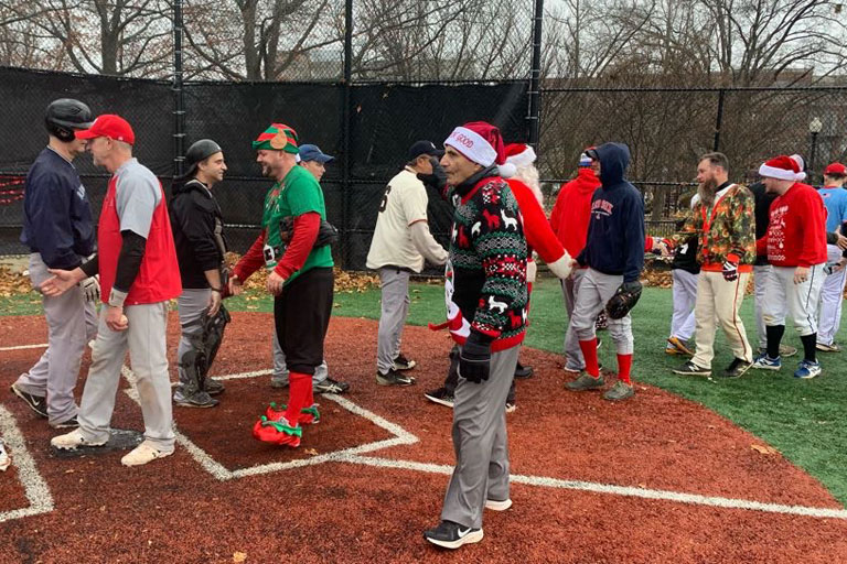 Winterballers Shaking Hands After the Game