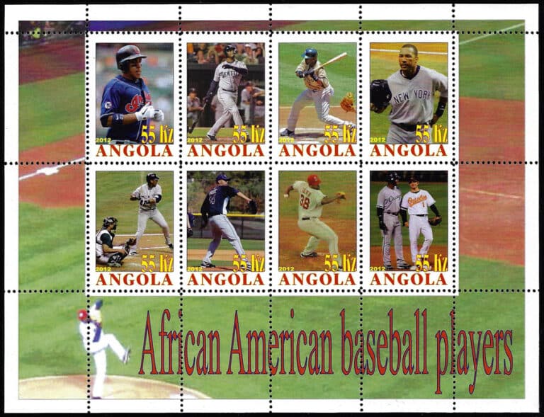 2012 Angola – African American Baseball Players, Sheet 1