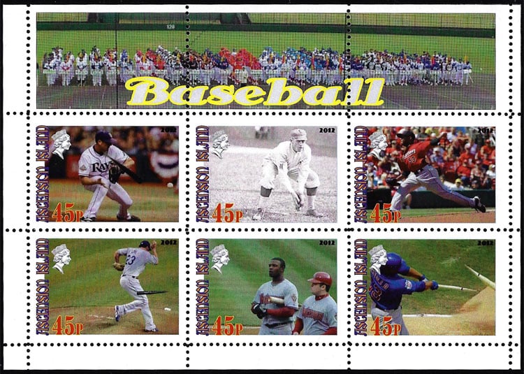 2012 Ascension Island – Baseball (6 values)