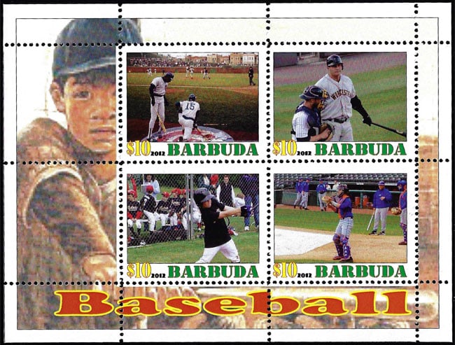 2012 Barbuda – Baseball (6 values), margin on left