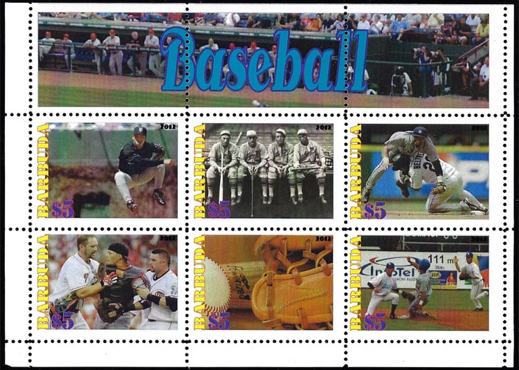 2012 Barbuda – Baseball (6 values)