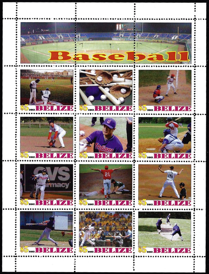 2012 Belize – Baseball (12 values)
