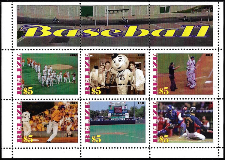 2012 Belize – Baseball (6 values)