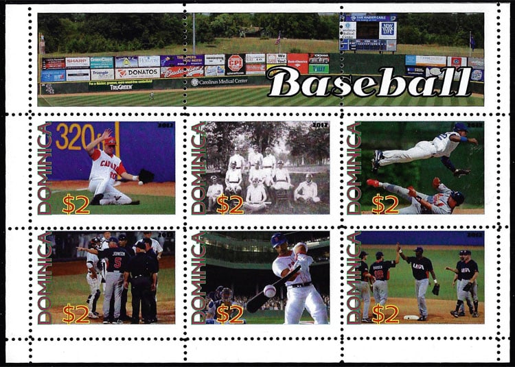 2012 Dominica – Baseball (6 values)