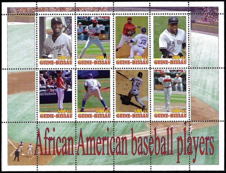 2012 Guinea Bissau – African American Baseball Players, Sheet 1