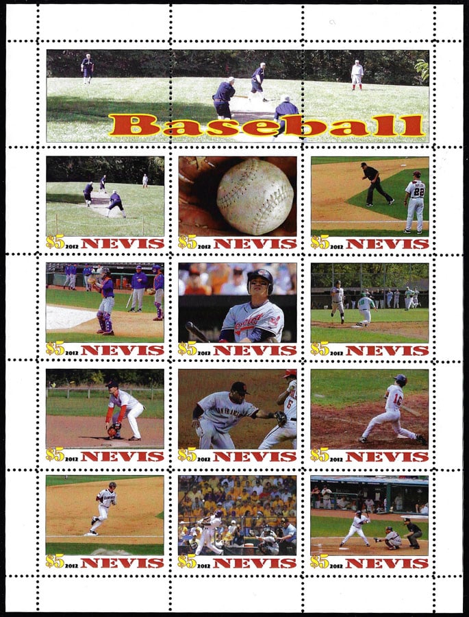 2012 Nevis – Baseball (12 values)