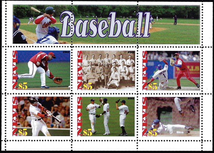 2012 Nevis – Baseball (6 values)