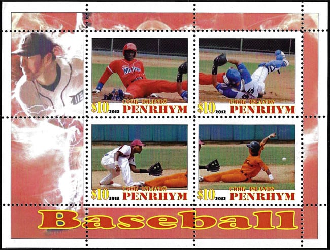 2012 Penrhym – Baseball (4 values), margin on left