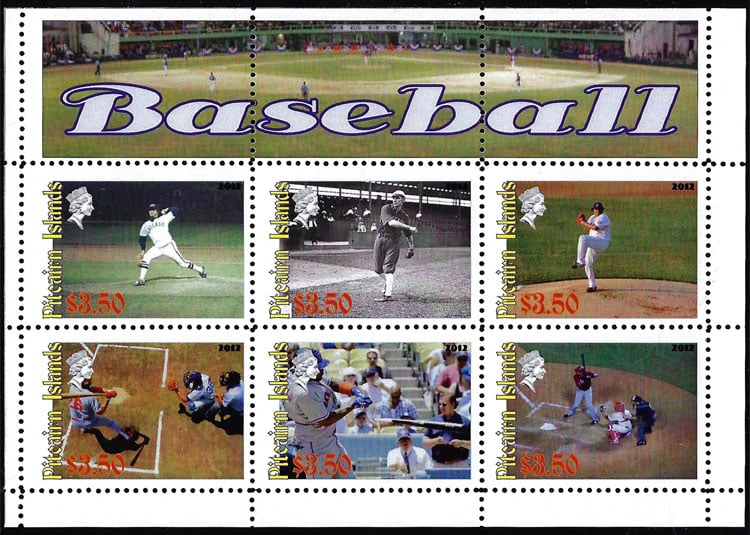 2012 Pitcairn Islands – Baseball (6 values)