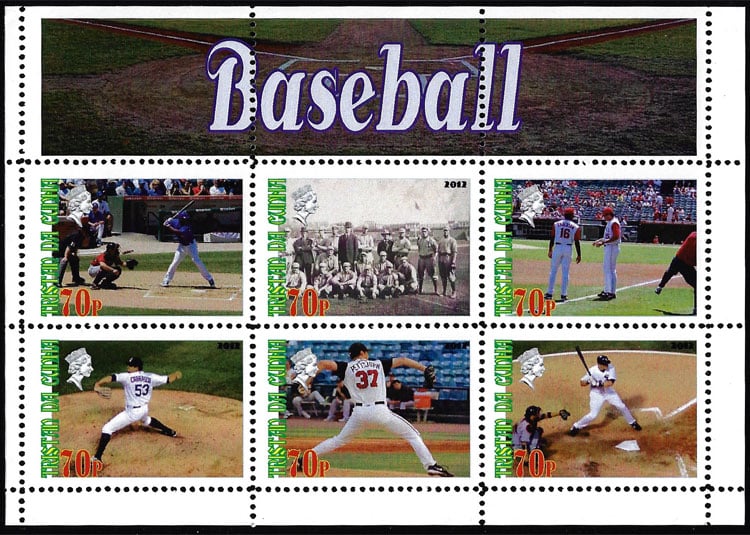 2012 Tristan da Cunha – Baseball (6 values)