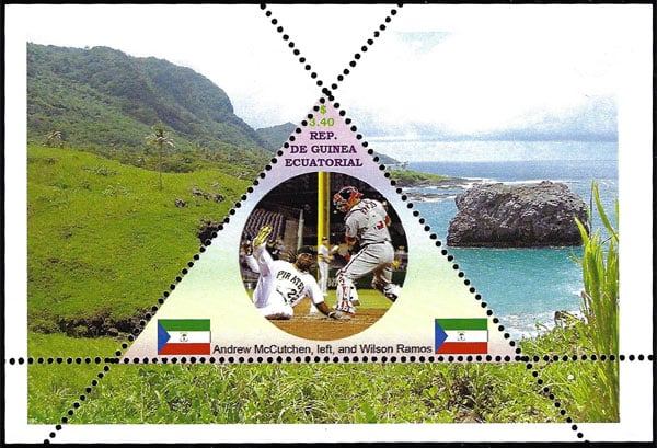 2013 Equatorial Guinea – Baseball Triangle, Andrew McCutchen & Wilson Ramos