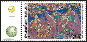 1999 Thailand – Children's Day with baseball in margin