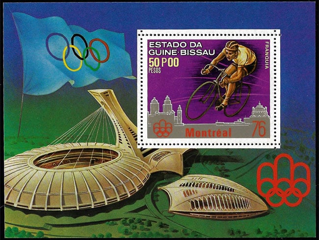 1976 Guinea – Stadium Olympique, Cycling SS (50 pesos)