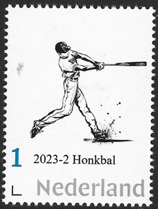 2023 Netherlands – Honkbal - Baseball 2 stamp, batter clipart