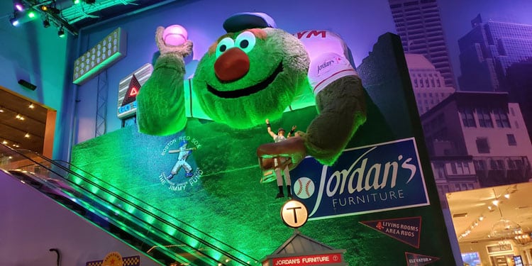 Jordan's Furniture and Wally the Green Monster
