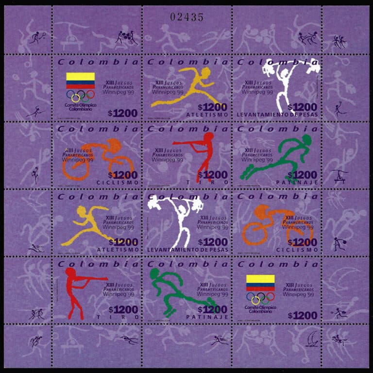 1999 Colombia – Pan American Games with Softball pictograms