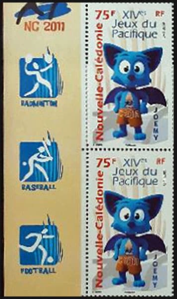 2009 New Caledonia – 14th Pacific Games with Joemy the Mascot Sheet