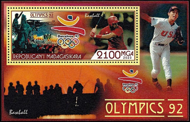 2023 Madagascar – Olympics '92 in Barcelona (1 value) with baseball