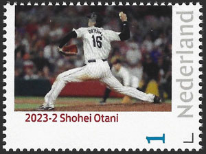 2023 Netherlands – 2 Shohei Ohtani stamp (spelled Otani)