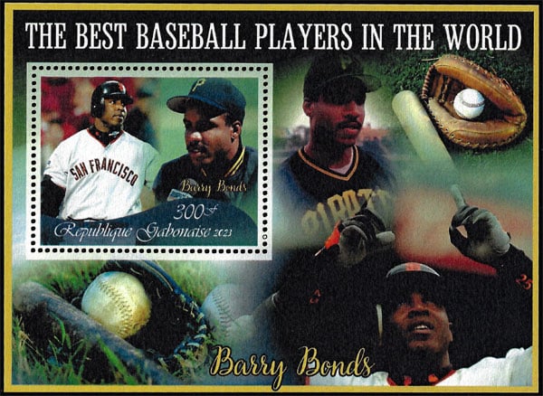 2023 Gabon – The Best Baseball Players In the World (1 value) with Barry Bonds – A