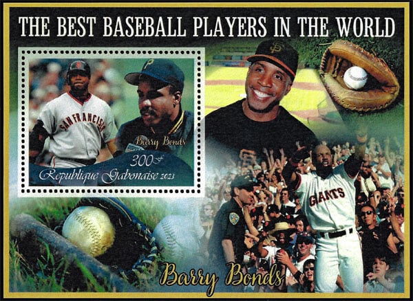 2023 Gabon – The Best Baseball Players In the World (1 value) with Barry Bonds – B