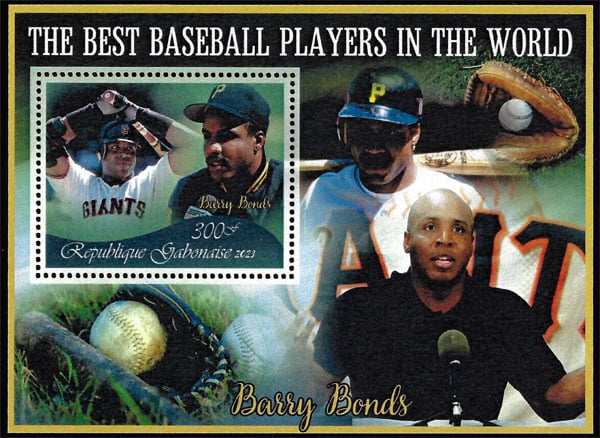 2023 Gabon – The Best Baseball Players In the World (1 value) with Barry Bonds – C