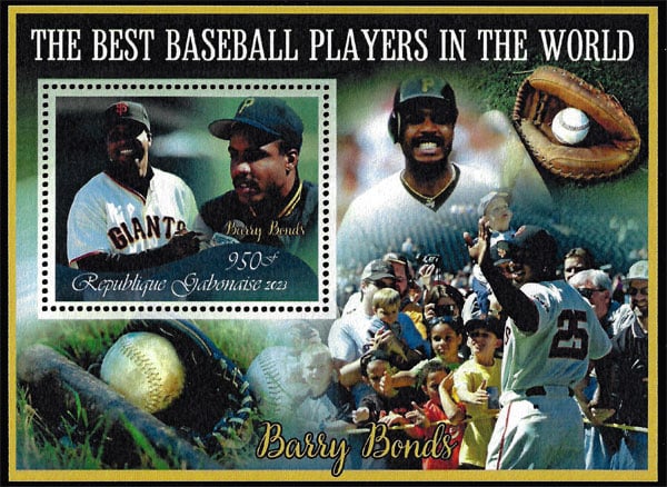 2023 Gabon – The Best Baseball Players In the World (1 value) with Barry Bonds – E