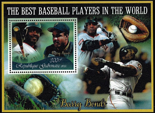 2023 Gabon – The Best Baseball Players In the World (1 value) with Barry Bonds – F