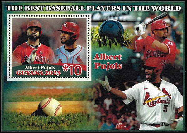 2023 Guyana – The Best Baseball Players In the World (1 value) with Albert Pujols – E