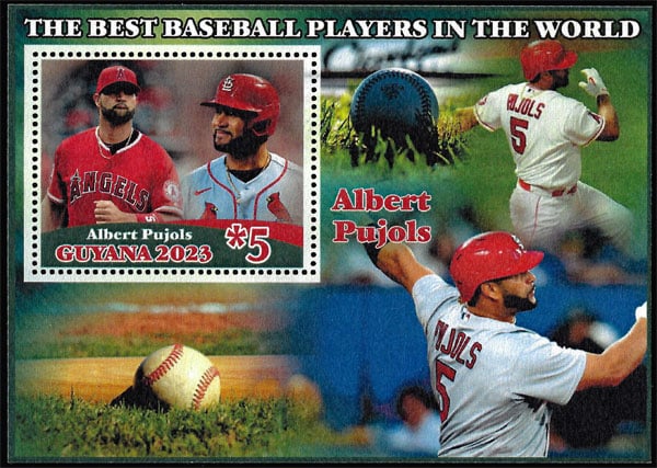 2023 Guyana – The Best Baseball Players In the World (1 value) with Albert Pujols – F