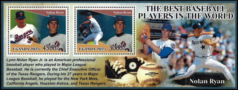2023 Uganda – The Best Baseball Players In the World (2 values) with Nolan Ryan