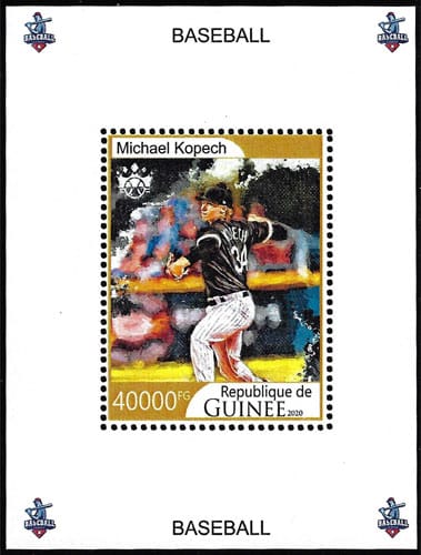 2020 Guinea – Baseball (1 value) with Michael Kopech