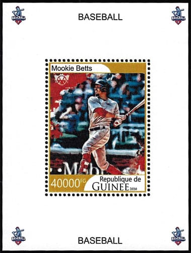 2020 Guinea – Baseball (1 value) with Mookie Betts