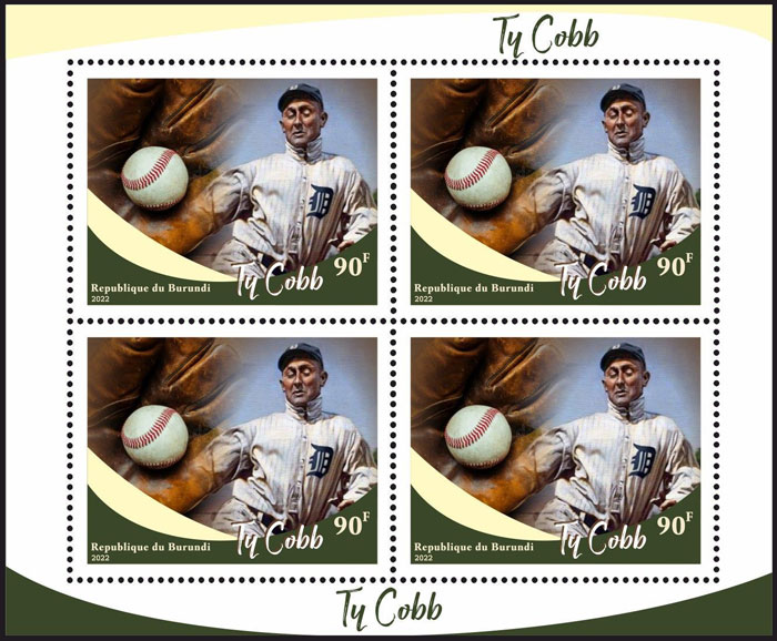 2022 Burundi – Ty Cobb (4 values) – G