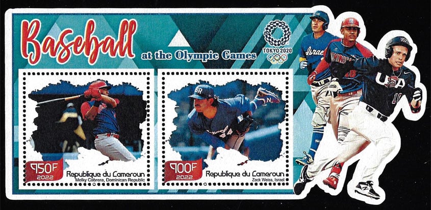 2022 Cameroon – Olympic Baseball in Tokyo 2020 (2 values) with Melky Cabrera, Zack Weiss