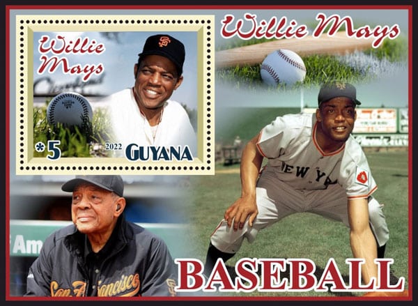 2022 Guyana – Willie Mays (1 value)