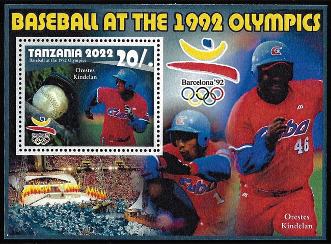 2022 Tanzania – Olympic Baseball in Barcelona 1992 (1 value) with Orestes Kindelan (Cuba I)