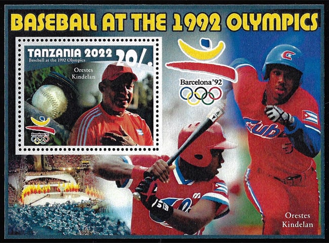2022 Tanzania – Olympic Baseball in Barcelona 1992 (1 value) with Orestes Kindelan (Cuba II)