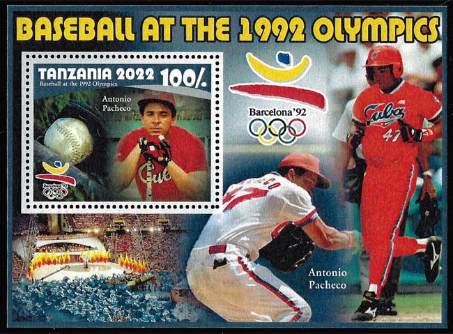 2022 Tanzania – Olympic Baseball in Barcelona 1992 (1 value) with Antonio Pacheco (Cuba)